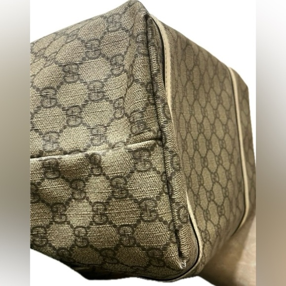 GUCCI Supreme GG Plus Monogram Large Joy Tote, Cream & Brown - Picture 8 of 12